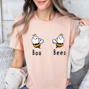 Funny Ghost Tshirt, Halloween Shirt, Funny Bee T-shirt, Boo Bees T shirt, Womens Boo Tee, Halloween Boo Shirt, Bee Lover Gift image 4