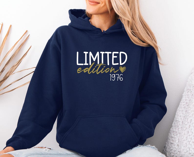 Limited Edition 1976 Hoodie, 1986 Birthday Hoodie, 1996 Birthday Pullover, 1966 Dad Birthday Top, Mum Birthday Hoodie, 40th Birthday Jumper imagem 3