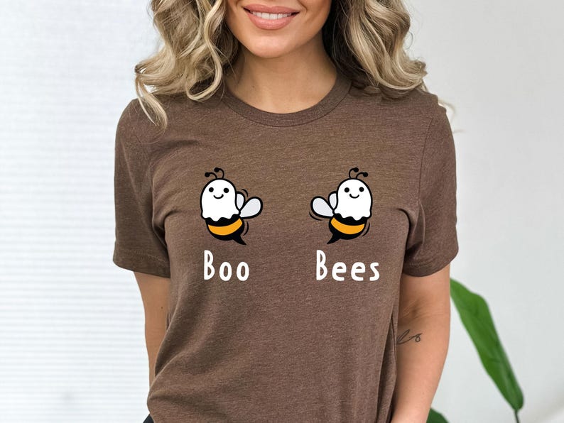 Funny Ghost Tshirt, Halloween Shirt, Funny Bee T-shirt, Boo Bees T shirt, Womens Boo Tee, Halloween Boo Shirt, Bee Lover Gift image 5