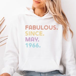 Sudadera con capucha de cumpleaños fabuloso, sudadera con capucha de cumpleaños de 1996, sudadera con capucha de 40 cumpleaños, 50 y fabuloso, sudadera con capucha de cumpleaños de 1976, sudadera con capucha de 30 cumpleaños, sudadera con capucha de cumpleaños de mamá imagen 1