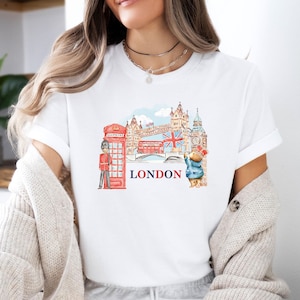 London Shirt, London Gifts, London Tshirt, London T-shirt, England Shirt, Kids London Gifts, London Print Tee, London Holiday Gift image 1