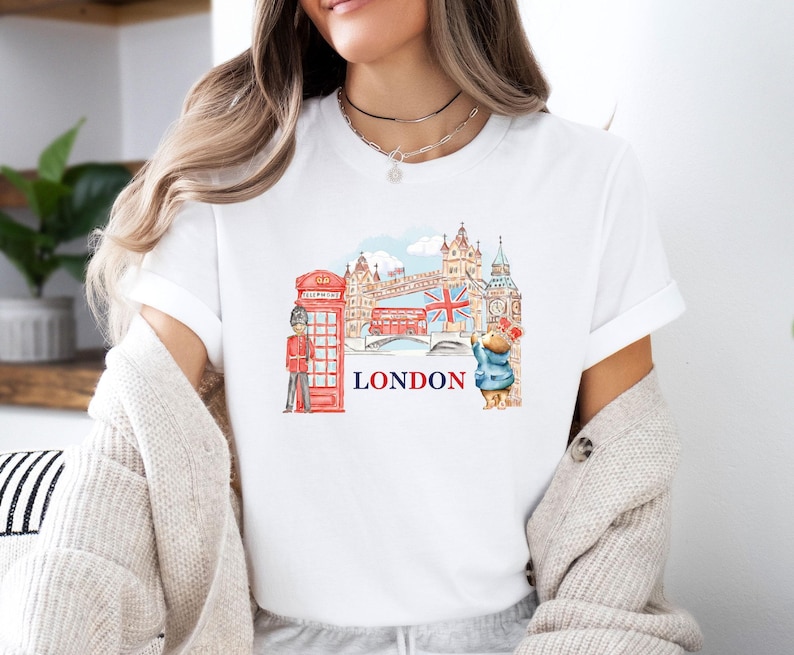 London Shirt, London Gifts, London Tshirt, London T-shirt, England Shirt, Kids London Gifts, London Print Tee, London Holiday Gift image 1