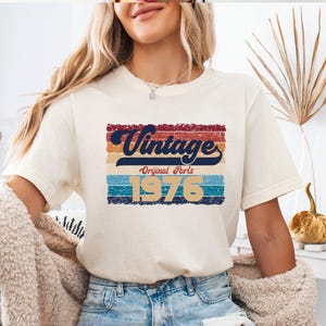 Mens Birthday T-shirt, Vintage 1986 Shirt, Dad Birthday T shirt, 1976 Birthday Tshirt, Retro 50 Birthday Tee, Born in 1996 Tee, Mum Birthday image 6