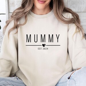 New Mama Sweatshirt, New Dad Sweater, Daddy and Mummy, Personalised Mum, Custom Dad Jumper, Dad Birthday Gift, Cute Family Sweatshirt image 1