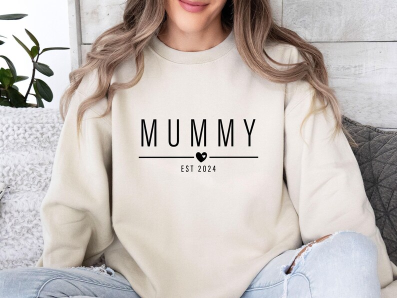 New Mama Sweatshirt, New Dad Sweater, Daddy and Mummy, Personalised Mum, Custom Dad Jumper, Dad Birthday Gift, Cute Family Sweatshirt image 1