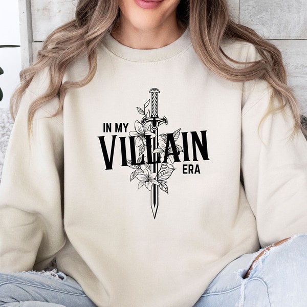 Villain Sweatshirt, In My Villain Era, Dark Romance Reader, Bookish Sweater, Book Lovers Gift, Bookish Gift, Funny Book Top, Cute Book Gift