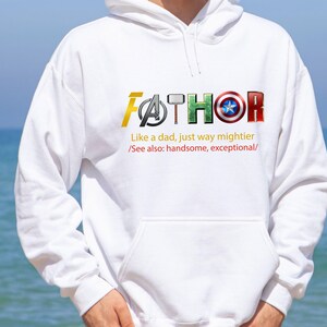 Fathor Hoodie, Fathers Day Hoodie, Funny Dad Hoodie, Father's Day Gift, New Dad Gift, Dad To Be Hoodie, Avengers Dad Hoodie, Marvel Dad Gift image 3