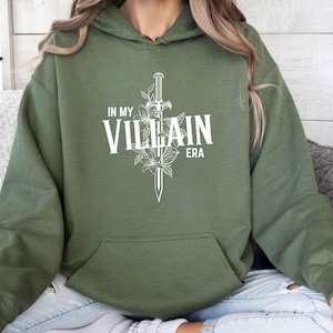 Bösewicht Era Hoodie, in meiner Bösewicht Ära, Dark Romance Reader, Bücherwurm Hoodie, Buchliebhaber Hoodie, Bücherwurm Geschenk, lustiges Buchgeschenk, süßes Buchgeschenk