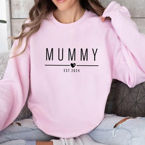 New Mama Sweatshirt, New Dad Sweater, Daddy and Mummy, Personalised Mum, Custom Dad Jumper, Dad Birthday Gift, Cute Family Sweatshirt image 7