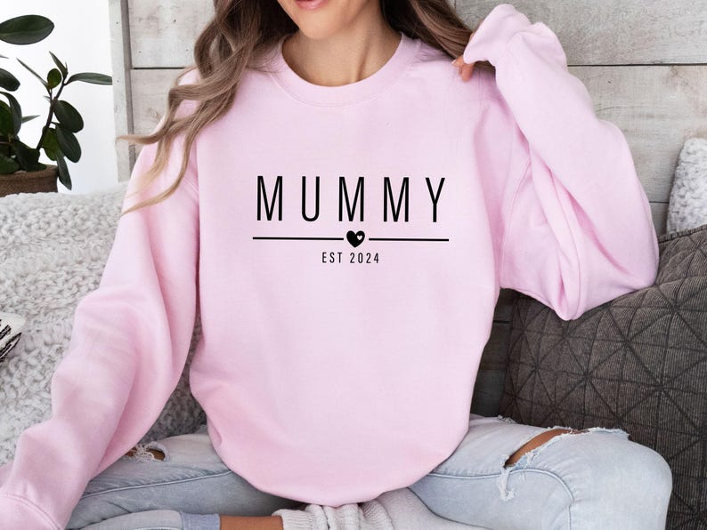 New Mama Sweatshirt, New Dad Sweater, Daddy and Mummy, Personalised Mum, Custom Dad Jumper, Dad Birthday Gift, Cute Family Sweatshirt image 7