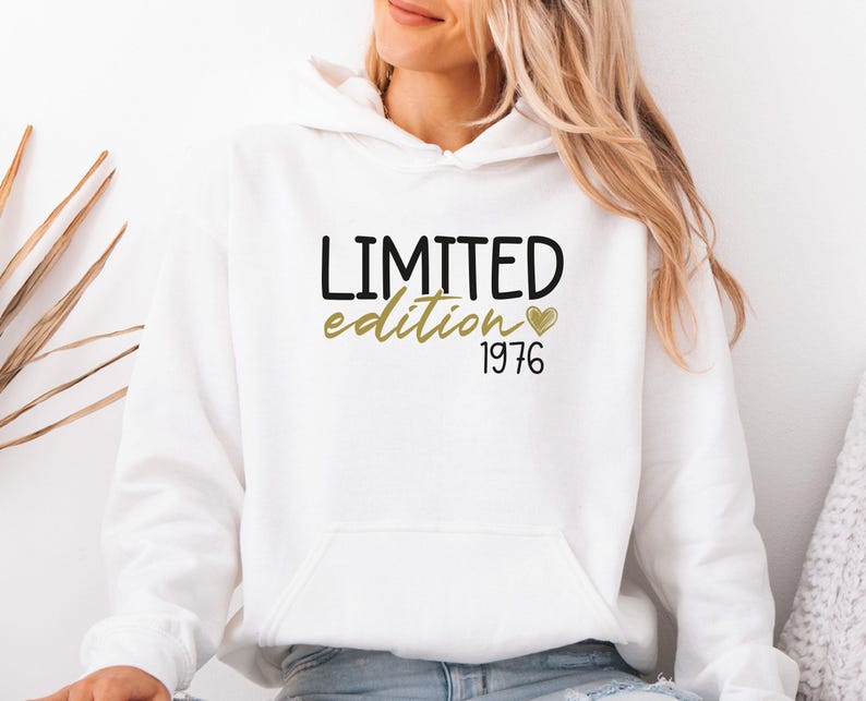 Limited Edition 1976 Hoodie, 1986 Birthday Hoodie, 1996 Birthday Pullover, 1966 Dad Birthday Top, Mum Birthday Hoodie, 40th Birthday Jumper imagem 4