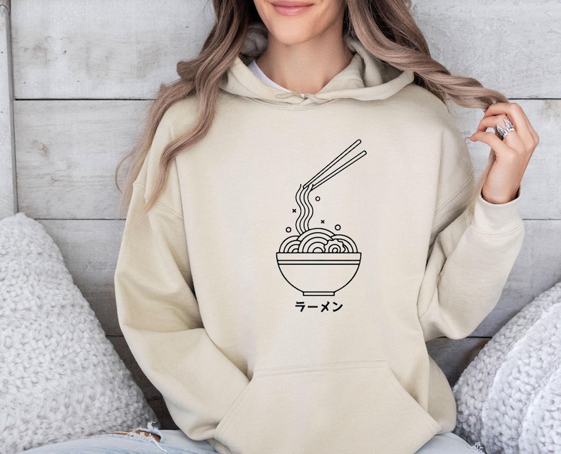Ramen Hoodie, Japanese Hoodie, Ramen Lover Gift, Ramen Gift, Ramen Jumper, Kids Japanese Top, Womens Ramen Top, Ramen Pullover image 1
