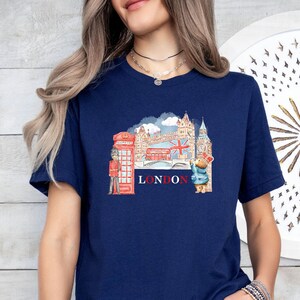 London Shirt, London Gifts, London Tshirt, London T-shirt, England Shirt, Kids London Gifts, London Print Tee, London Holiday Gift image 2