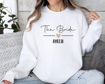 Bridal Party Sweatshirt, Bride Sweatshirt, Bridesmaid Shirts, Bachelorette Party Gift, Wedding Sweater, Bride To Be Gifts, Hen Party Jumper