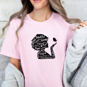 Black Women TShirt, Black History Month Tee, African American Women Shirt, Black Lives Matter, Afro Lady T-shirt, Black Girl T Shirt