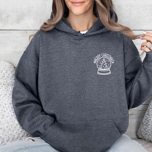 Snow Globe Hoodie, Merry Christmas Hoodie, Winter Hoodie, Christmas Hoodie, Womens Christmas, Happy Christmas, Holiday Hoodie, Snow Hoodie image 5