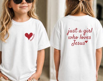 Just A Girl Who Loves Jesus Shirt, Proverb 3-5-6 T-shirt, Christian Church Gift