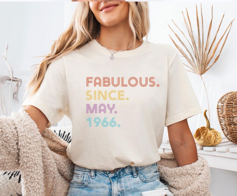 Fabulous Birthday Shirt, 1986 Birthday Shirt, 40 and Fabulous, Custom Birthday T-shirt, 50 Birthday Tee, 1976 Birthday Tshirt, 60th Gift Bild 5