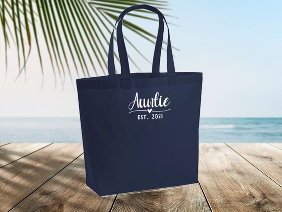 Personalised Auntie Aunty Aunt Tote Shopping Shoulder Bag 12 Colours Great Gift 