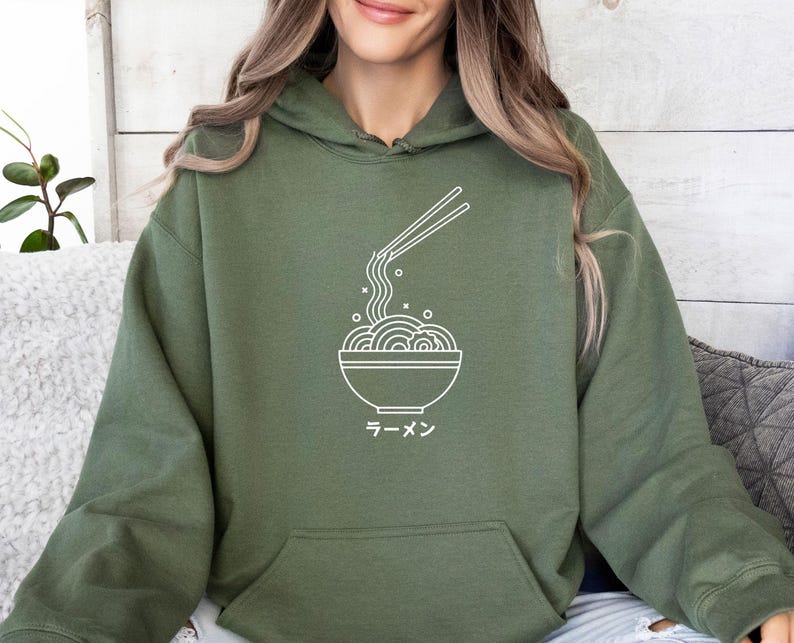 Ramen Hoodie, Japanese Hoodie, Ramen Lover Gift, Ramen Gift, Ramen Jumper, Kids Japanese Top, Womens Ramen Top, Ramen Pullover image 2