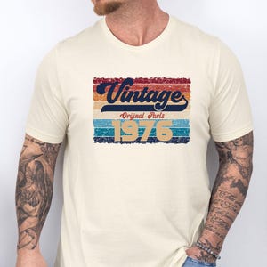 Mens Birthday T-shirt, Vintage 1986 Shirt, Dad Birthday T shirt, 1976 Birthday Tshirt, Retro 50 Birthday Tee, Born in 1996 Tee, Mum Birthday image 1
