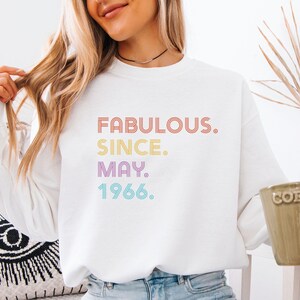 Fabulous Birthday Sweatshirt, 1966 Birthday Sweater, 40th Birthday Top, 1976 Birthday Jumper, 40 and Fabulous, 1986 Birthday, Born In 1996 Bild 1