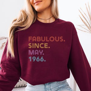 Fabulous Birthday Sweatshirt, 1966 Birthday Sweater, 40th Birthday Top, 1976 Birthday Jumper, 40 and Fabulous, 1986 Birthday, Born In 1996 Bild 4