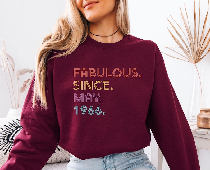 Fabulous Birthday Sweatshirt, 1966 Birthday Sweater, 40th Birthday Top, 1976 Birthday Jumper, 40 and Fabulous, 1986 Birthday, Born In 1996 Bild 4
