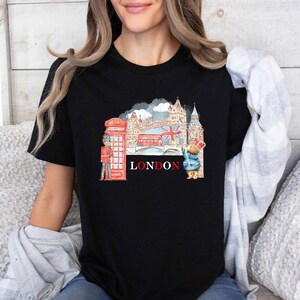 London Shirt, London Gifts, London Tshirt, London T-shirt, England Shirt, Kids London Gifts, London Print Tee, London Holiday Gift image 4