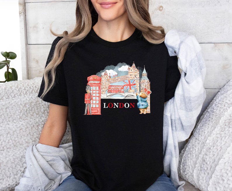 London Shirt, London Gifts, London Tshirt, London T-shirt, England Shirt, Kids London Gifts, London Print Tee, London Holiday Gift image 4