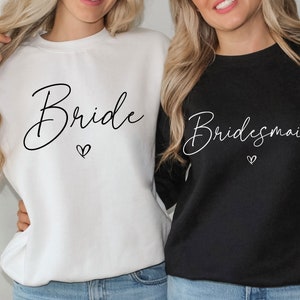 Bride Sweatshirt, Bridesmaid Shirts, Bachelorette Sweater, Wedding Sweater, Bride To Be Gifts, Bridal Party Sweater, Honeymoon Sweatshirt image 4