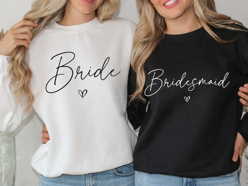 Bride Sweatshirt, Bridesmaid Shirts, Bachelorette Sweater, Wedding Sweater, Bride To Be Gifts, Bridal Party Sweater, Honeymoon Sweatshirt image 4