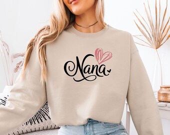 Nana Sweatshirt, New Grandma Sweater, Mothers Day Jumper, Grandma To Be Gift, Granny Birthday, New Grandma Gift, Cute Nana Top, New Nana Top
