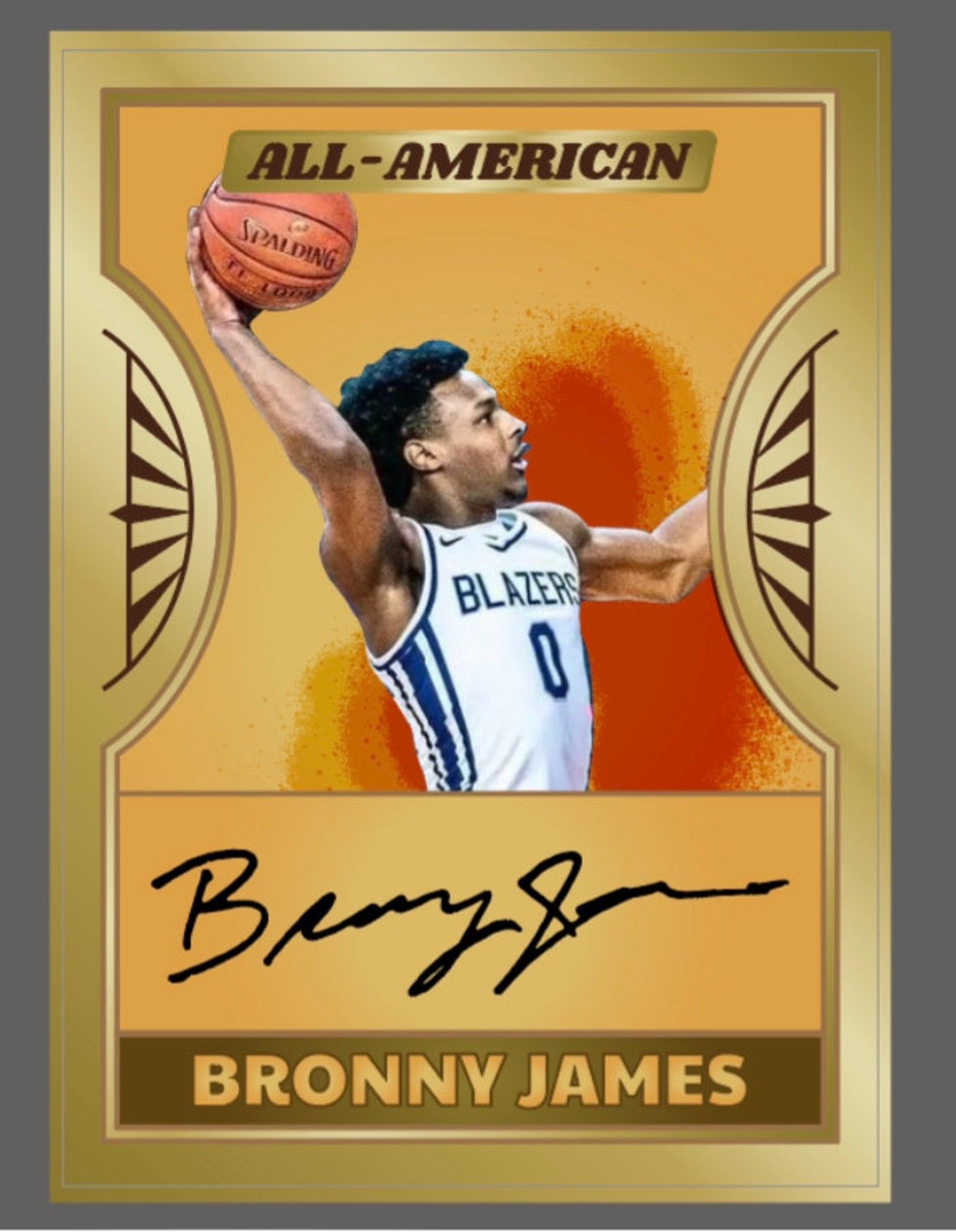 bronny james autograph
