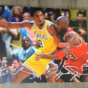TINGTAI Poster décoratif sur toile Michael Jordan et Kobe Bryant Basketball  Superstar Basketball - Décoration murale pour salon, chambre à coucher (40