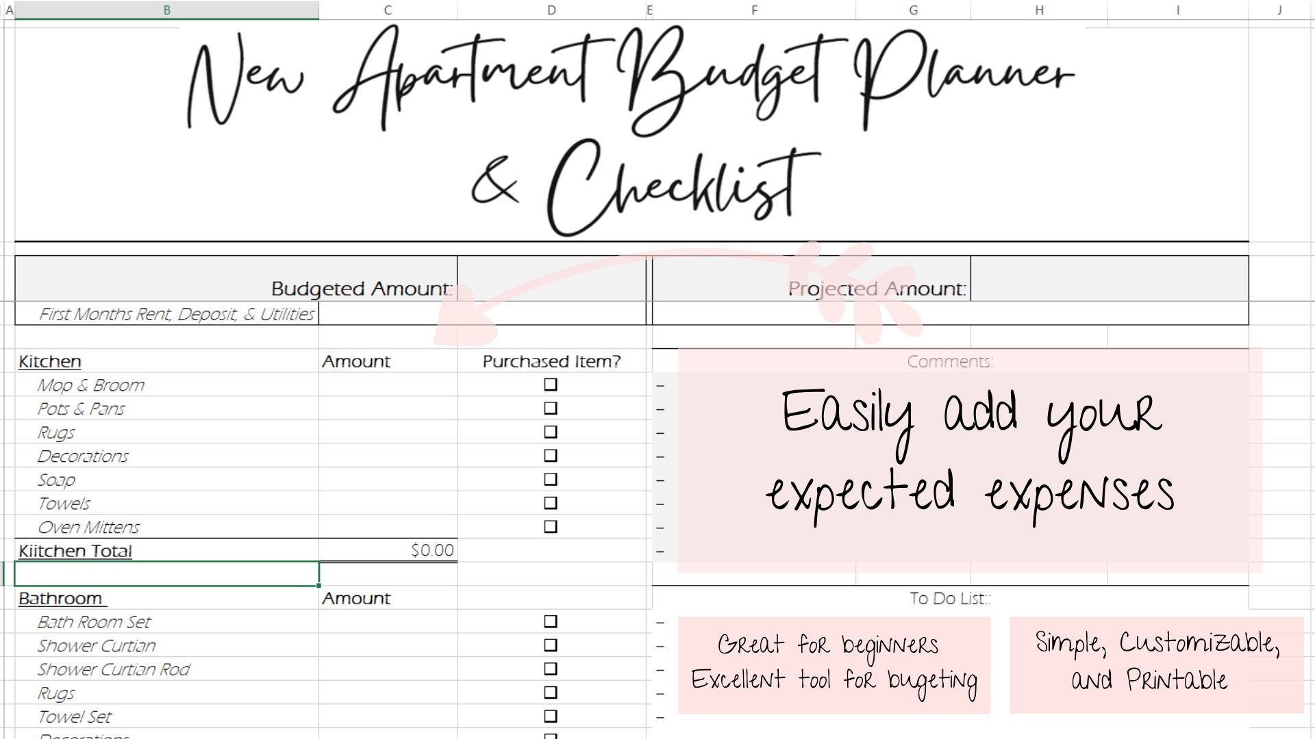 First Apartment Checklist for Renters on a Budget