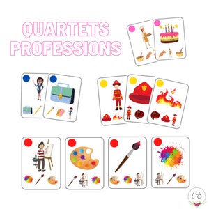 Cuartetos - Profesiones (juego de cartas similar a Go Fish)
