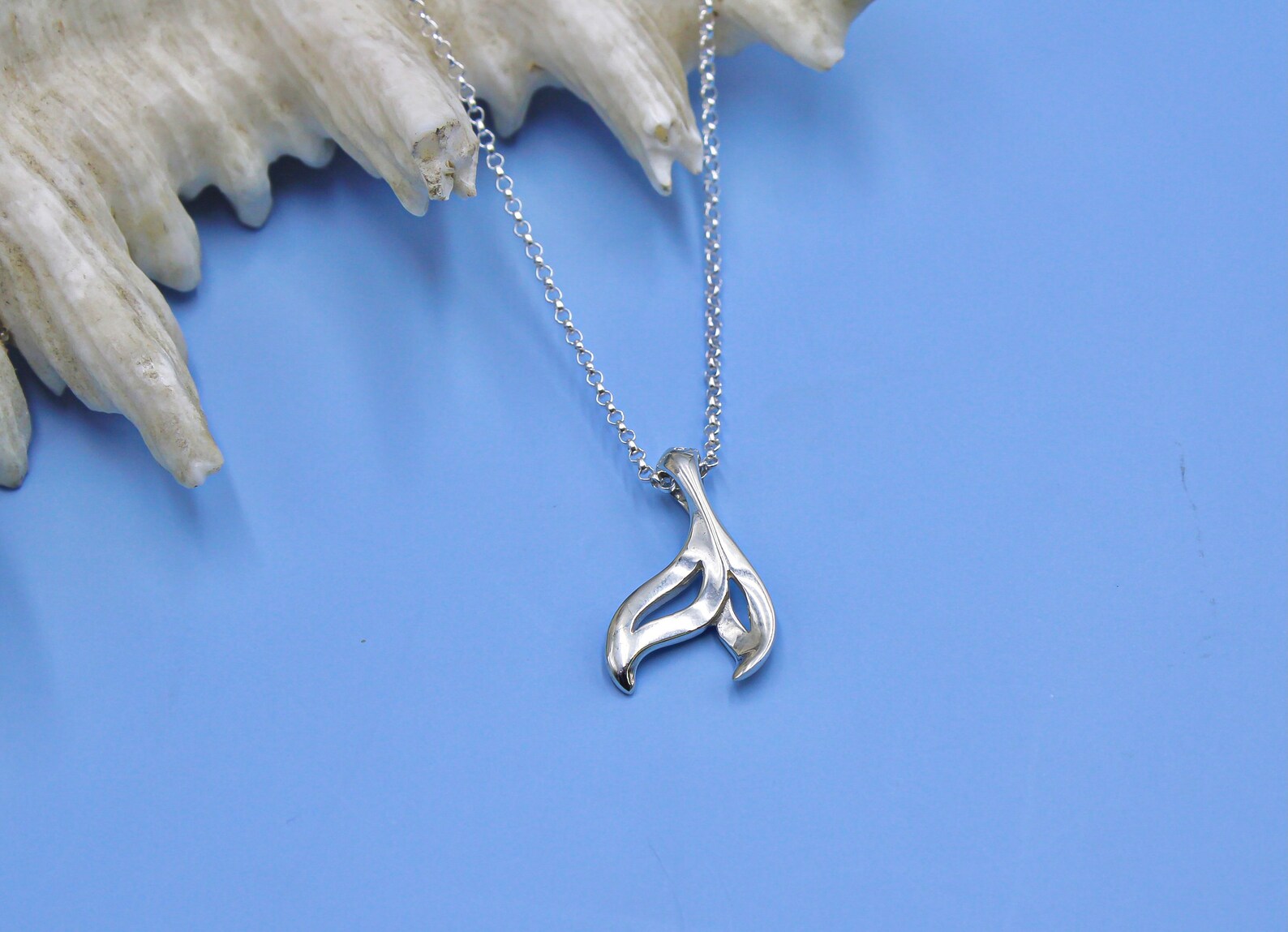 Fish Fin Necklace 925 Sterling Silver Pendant Sealife Marine Etsy