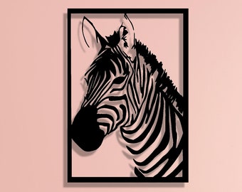 Zebra Metal Art Etsy