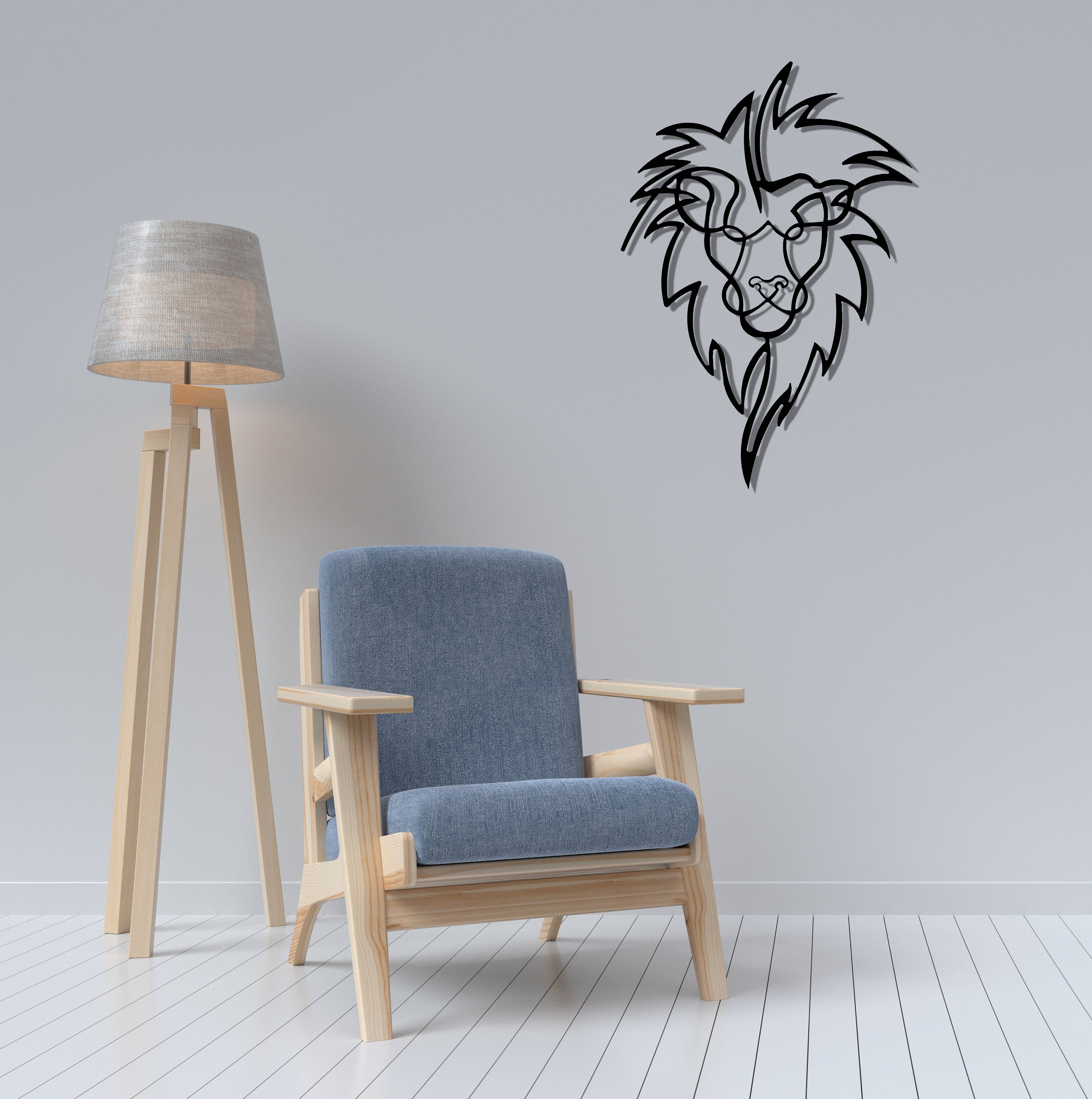 LION Metal Wall Art / Lion Metal Art Decor / Black Metal Wall Etsy