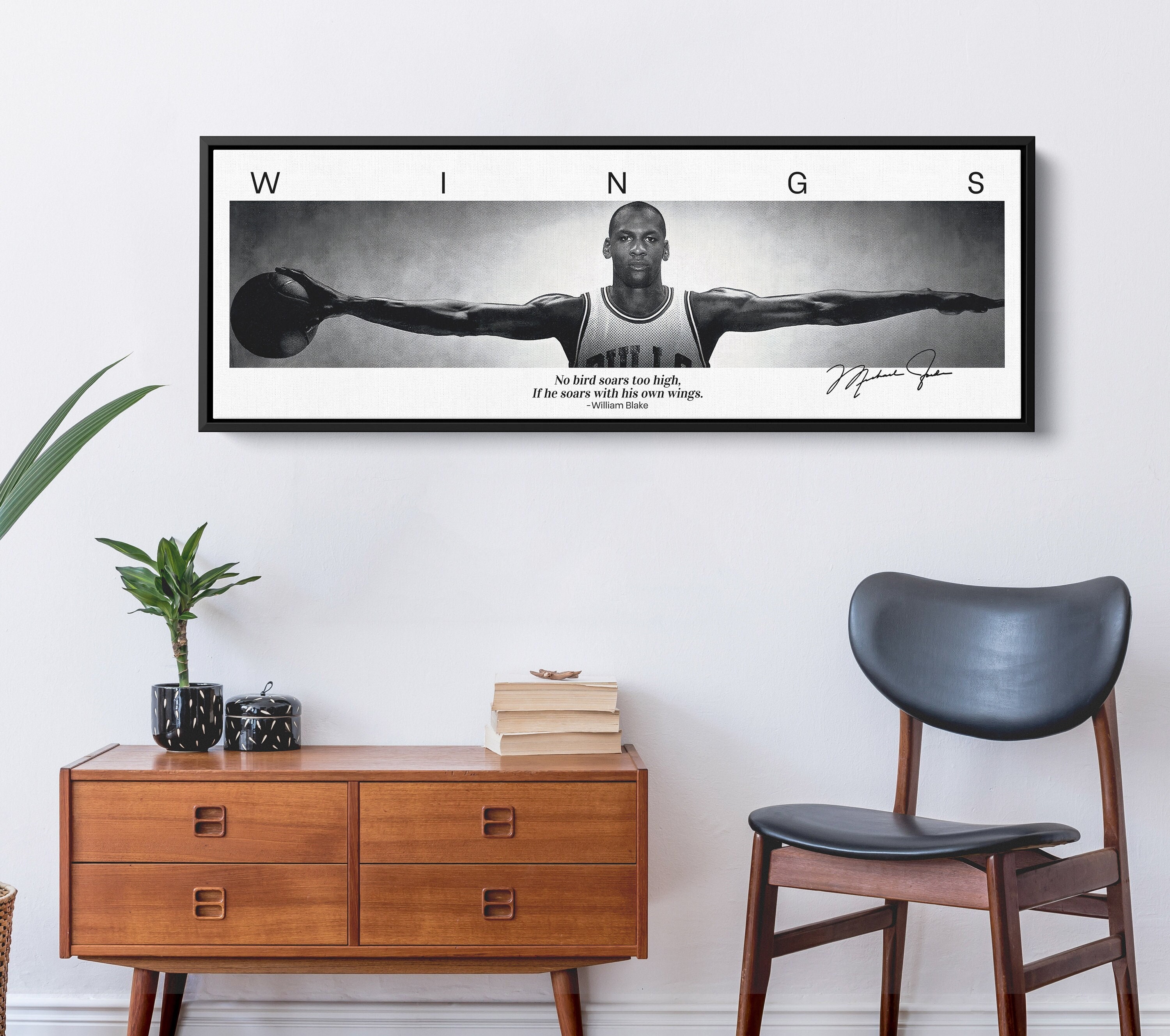 michael jordan wings canvas
