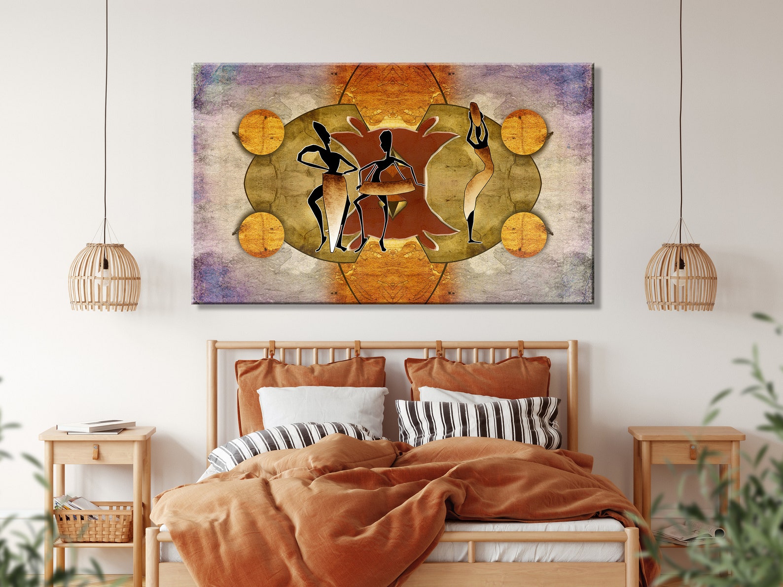 Ethnic Wall Art / Black Woman For Wall / Large Wall Art Canvas Etsy