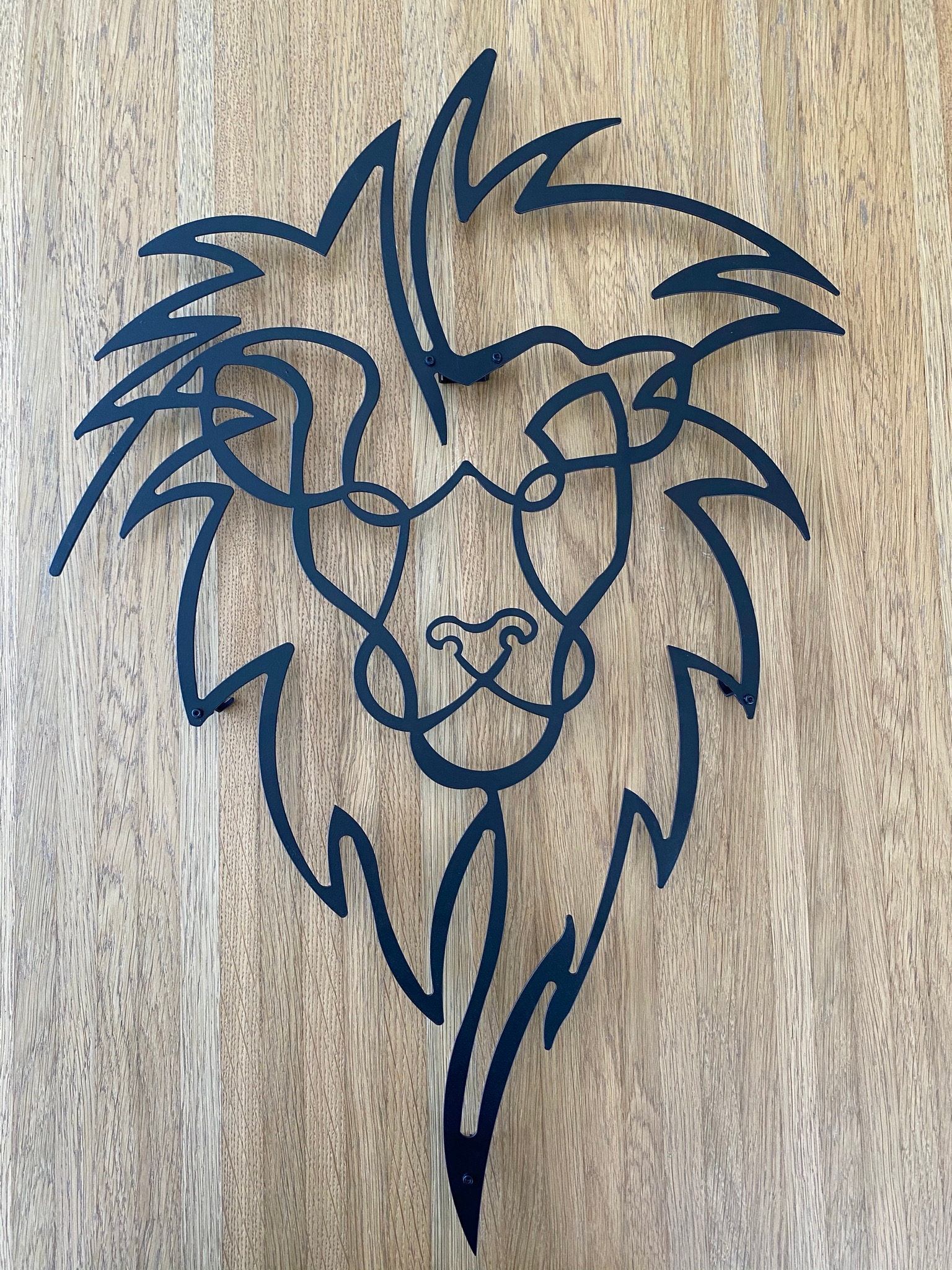 LION Metal Wall Art / Lion Metal Art Decor / Black Metal Wall Etsy