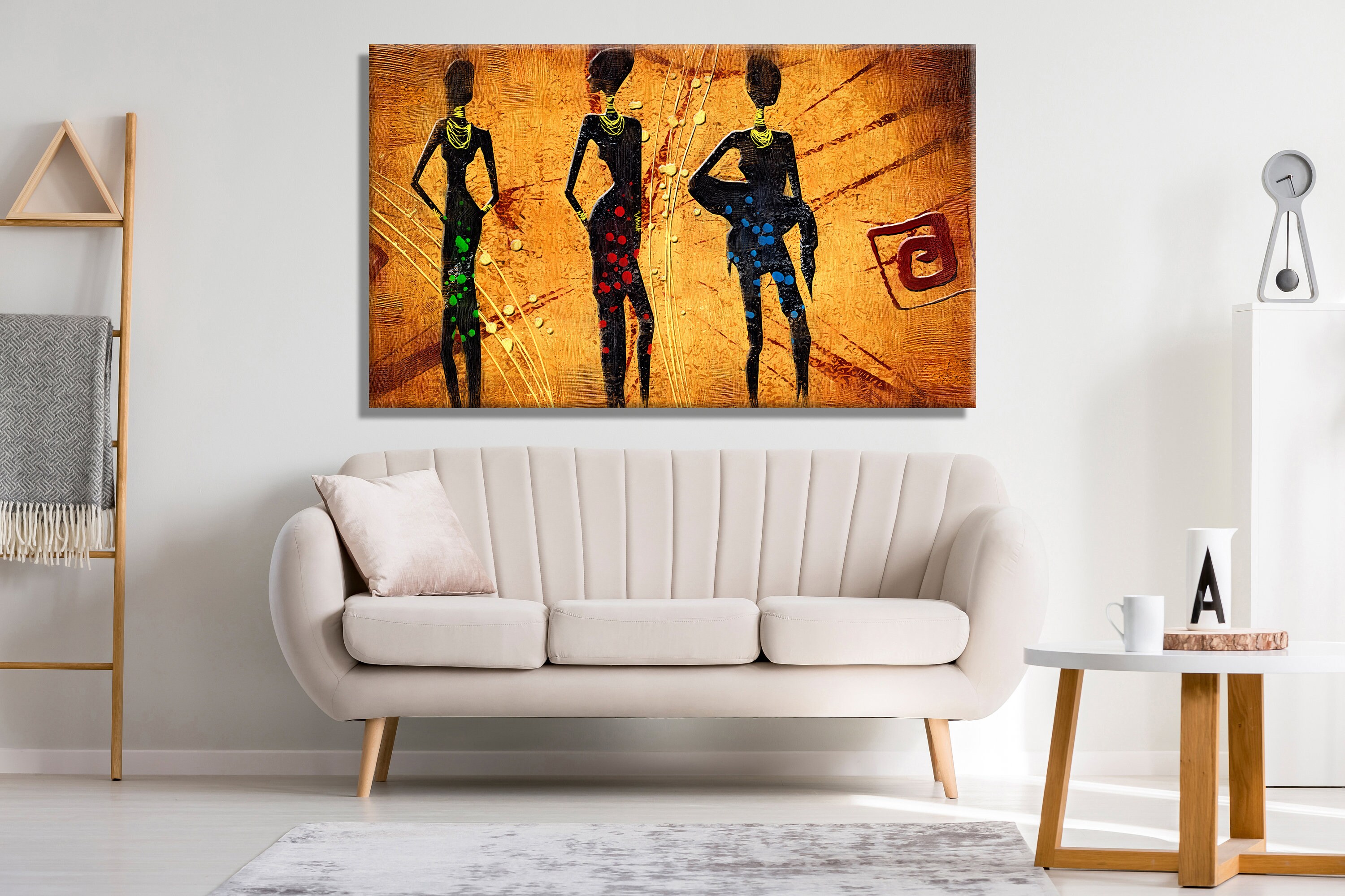 African American Art Canvas / Ethnic Retro Canvas / Printed Etsy