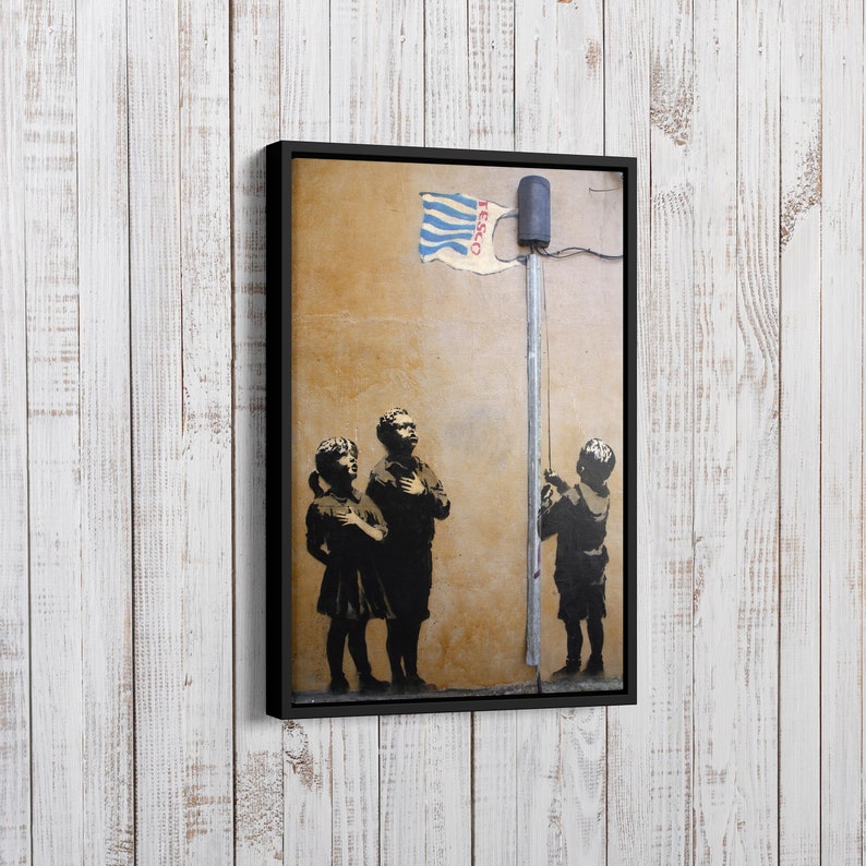 Banksy Tesco Canvas / Allegiance to Tesco Wall Art / Banksy Etsy