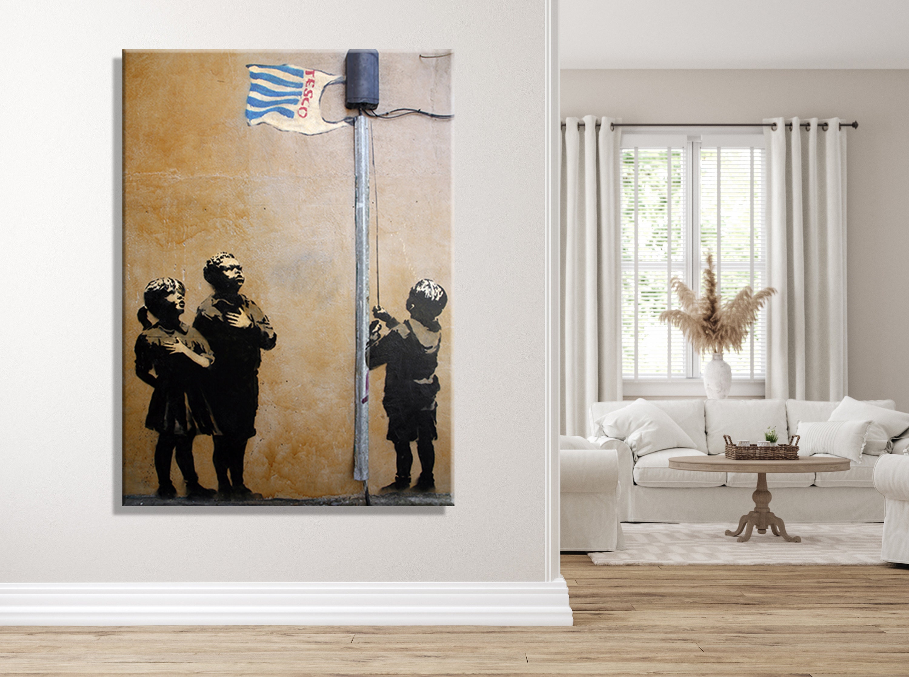 Banksy Tesco Canvas / Allegiance to Tesco Wall Art / Banksy Etsy