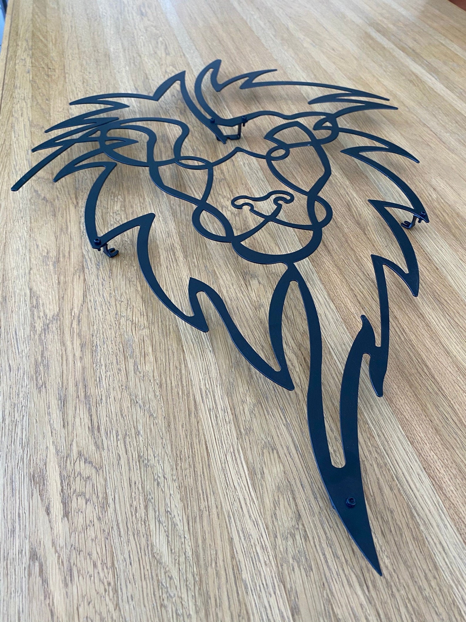 LION Metal Wall Art / Lion Metal Art Decor / Black Metal Wall Etsy