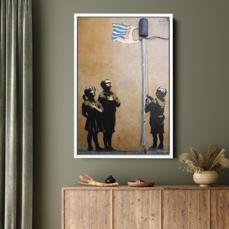 Banksy Tesco Canvas / Allegiance to Tesco Wall Art / Banksy Etsy