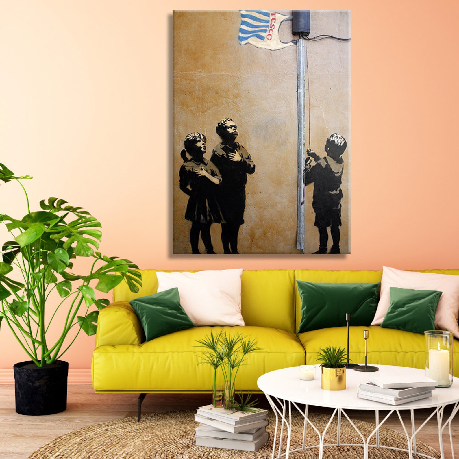 Banksy Tesco Canvas / Allegiance to Tesco Wall Art / Banksy Etsy