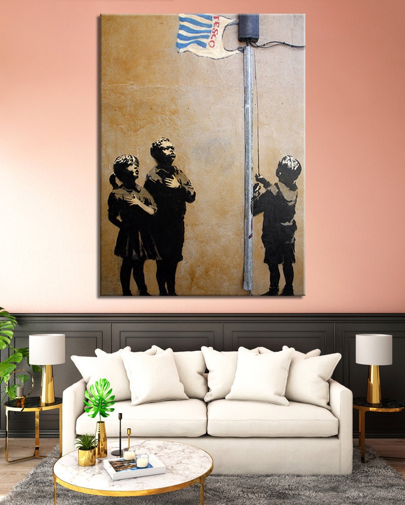 Banksy Tesco Canvas / Allegiance to Tesco Wall Art / Banksy Etsy